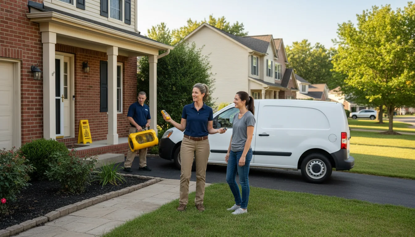 Residential water damage restoration in Seneca, IL
